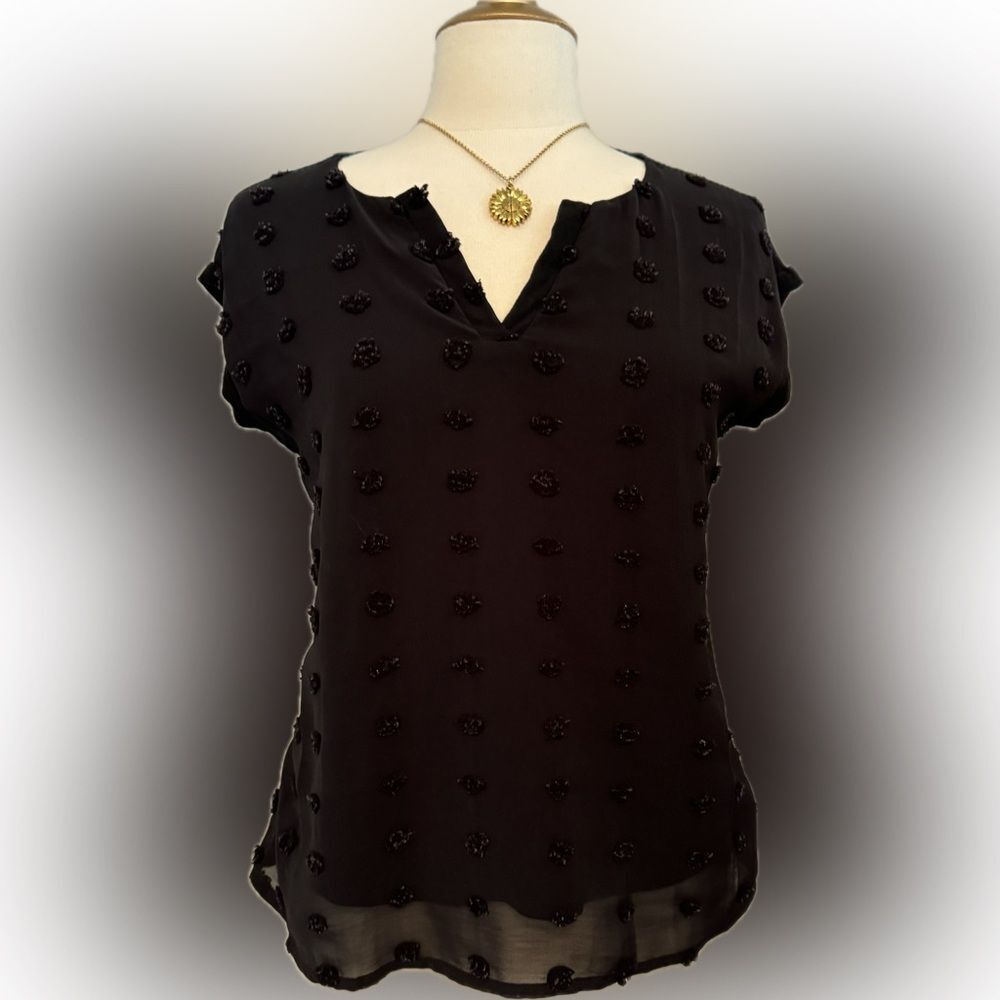 PAPERMOON Reece Textured Mixed Material Blouse!